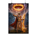 Moses Parting Sea By Night Dramatic