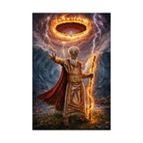 Moses Parting Sea By Night Dramatic